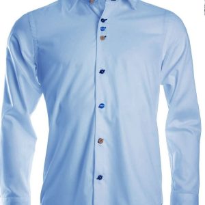 Men's Formal Shirt Men Italian Shirt Designer Great Quality Regular Fit Blue With Deer Print