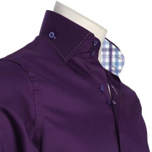 Men's Formal Shirt Men Italian Shirt Designer Great Quality Regular Fit Purple 10003a