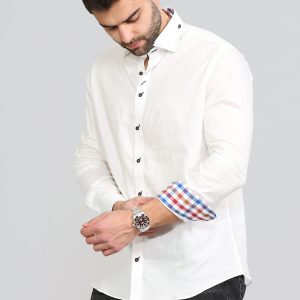 Men's Formal Shirt Men Italian Shirt Designer Great Quality Slim Fit White 10009