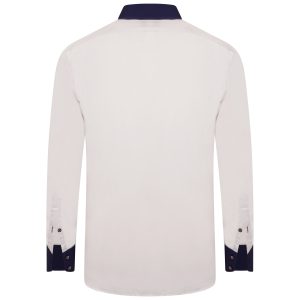 Men's Union Jack Formal Shirt Men Italian Shirt Designer Great Quality Regular Fit White