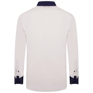 Men's Union Jack Formal Shirt Men Italian Shirt Designer Great Quality Slim Fit White Uk Flag