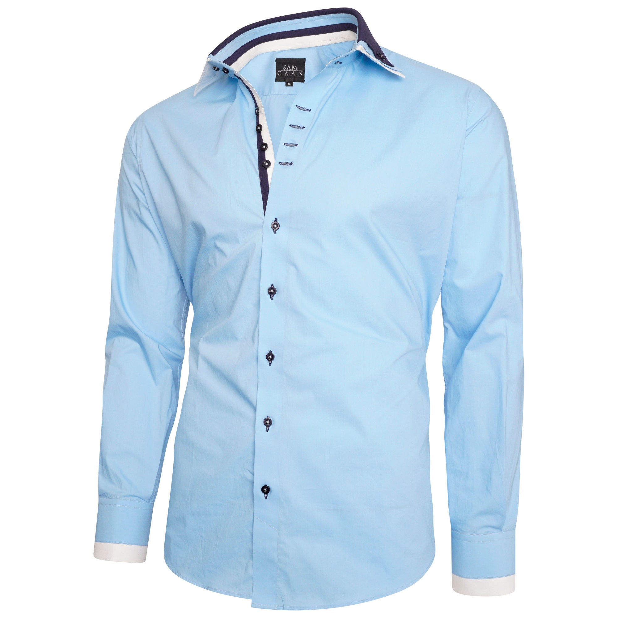 Men's Triple Collar Formal Shirt Men Italian Shirt Designer Great Quality Slim Fit