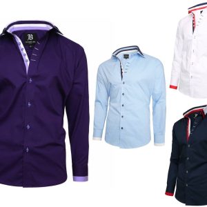 Men's Triple Collar Formal Shirt Men Italian Shirt Designer Great Quality Regular Fit