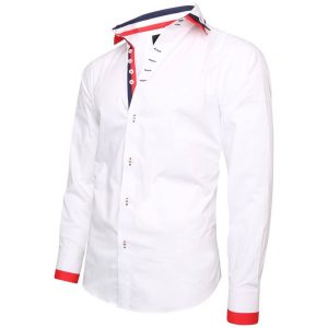Men's Triple Collar Formal Shirt Men Italian Shirt Designer Great Quality Regular Fit