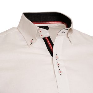 Men's Linen Blend Shirt Designer Great Quality Slim Fit Blue White Brown