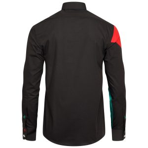 Men's Palestine Flag Formal Shirt Men Italian Shirt Designer Great Quality Regular Fit Black