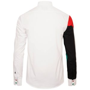 Men's Palestine Flag Formal Shirt Men Italian Shirt Designer Great Quality Regular Fit White