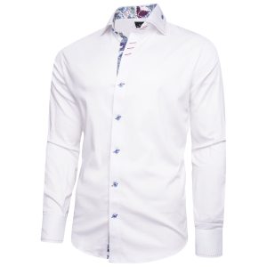 Men's Formal Shirt Men Italian Shirt Designer Great Quality Slim Fit White