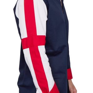 Men's Union Jack Formal Shirt Men Italian Shirt Designer Great Quality Slim Fit Navy Sc301