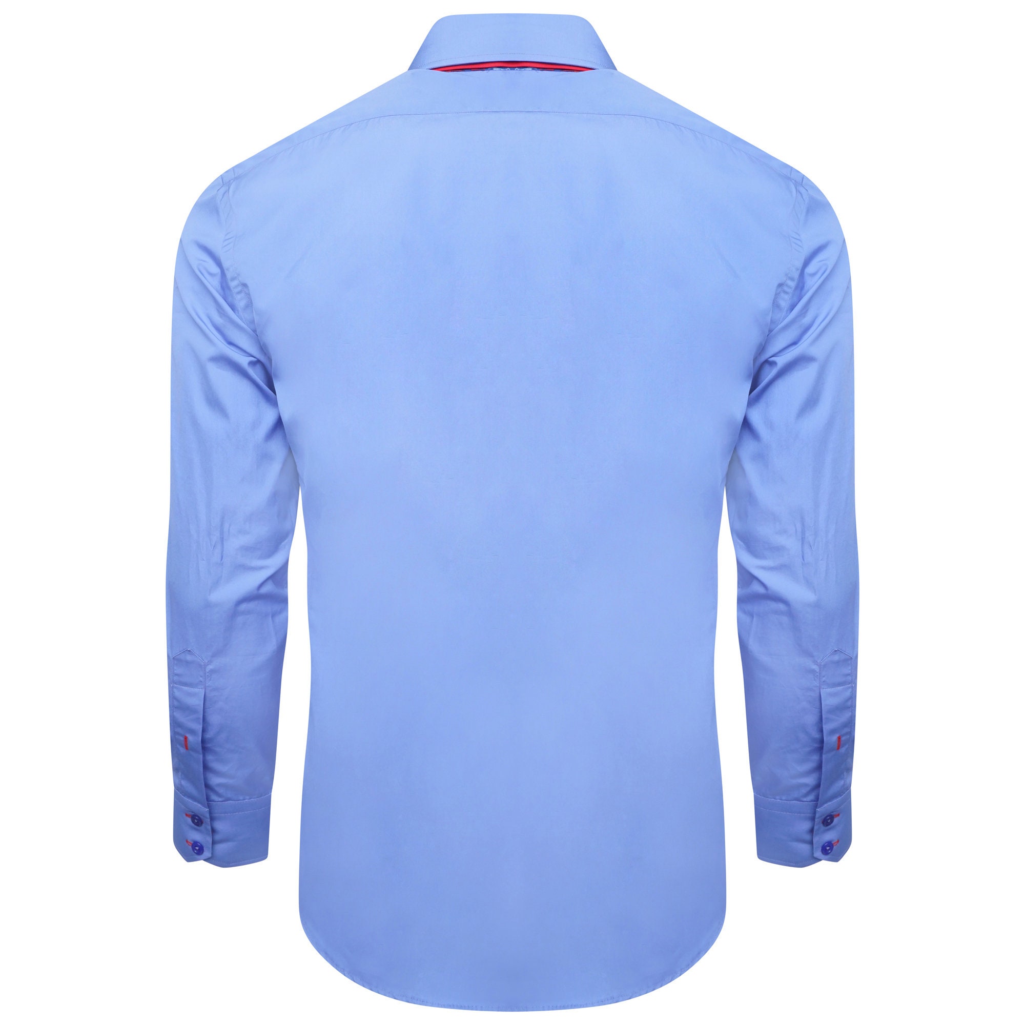 Men's Formal Shirt Men Italian Triple Collar Shirt Designer Great Quality Regular Fit Blue Sc303
