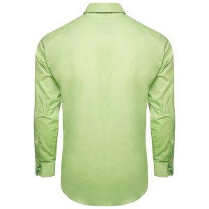 Men's Formal Shirt Men Italian Triple Collar Shirt Designer Great Quality Regular Fit Green Sc304