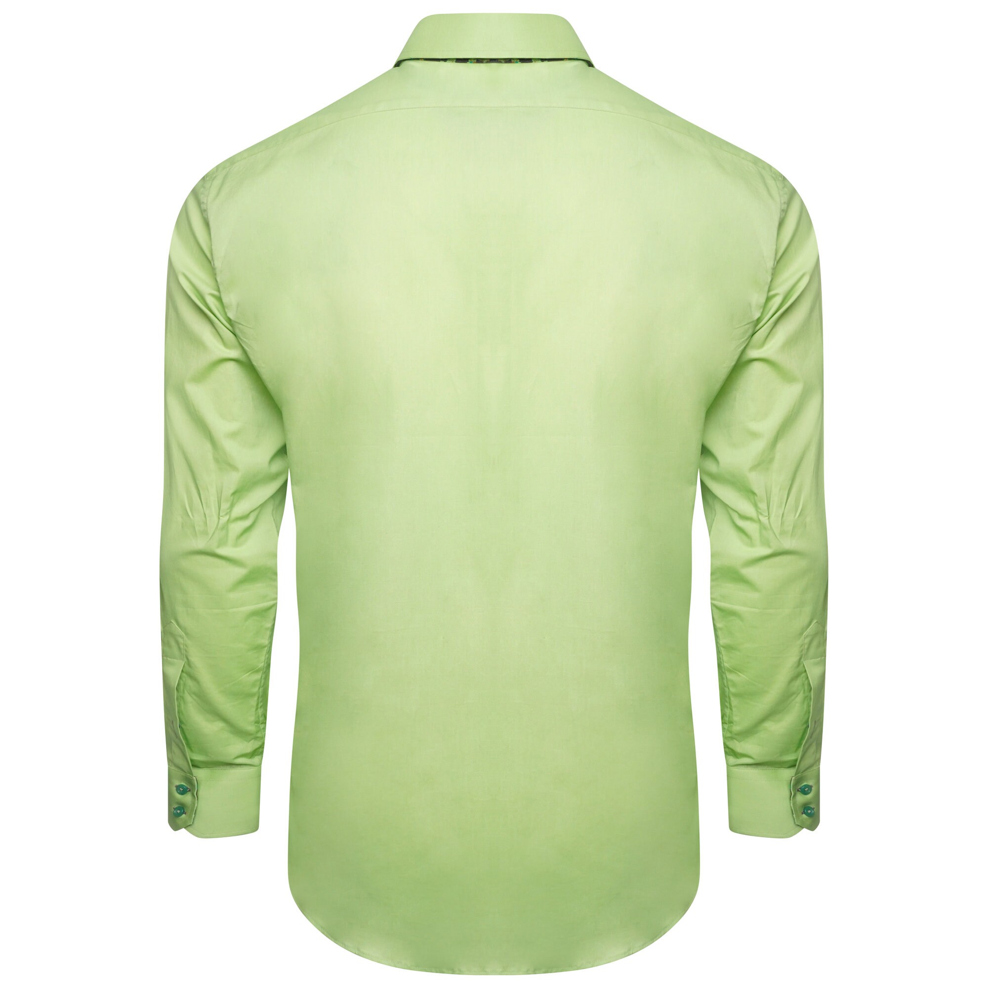 Men's Formal Shirt Men Italian Triple Collar Shirt Designer Great Quality Regular Fit Green Sc304