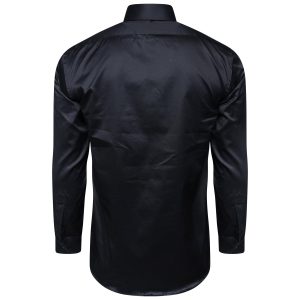 Men's Formal Shirt Men Designer Great Quality Slim Fit Sequin Party Wedding Night Ceremony Black