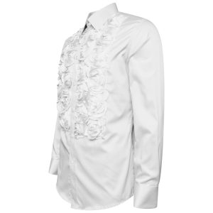 Men's Formal Shirt Men Designer Great Quality Regular Fit Party Wedding Night Ceremony White