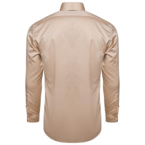 Men's Formal Shirt Men Designer Great Quality Slim Fit Party Wedding Night Ceremony Mocha