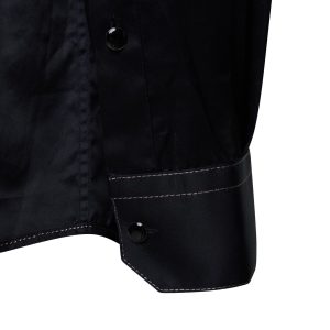 Men's Black Formal Shirt Men Designer Great Quality Slim Fit Sheer Mesh Party Wedding Night Ceremony