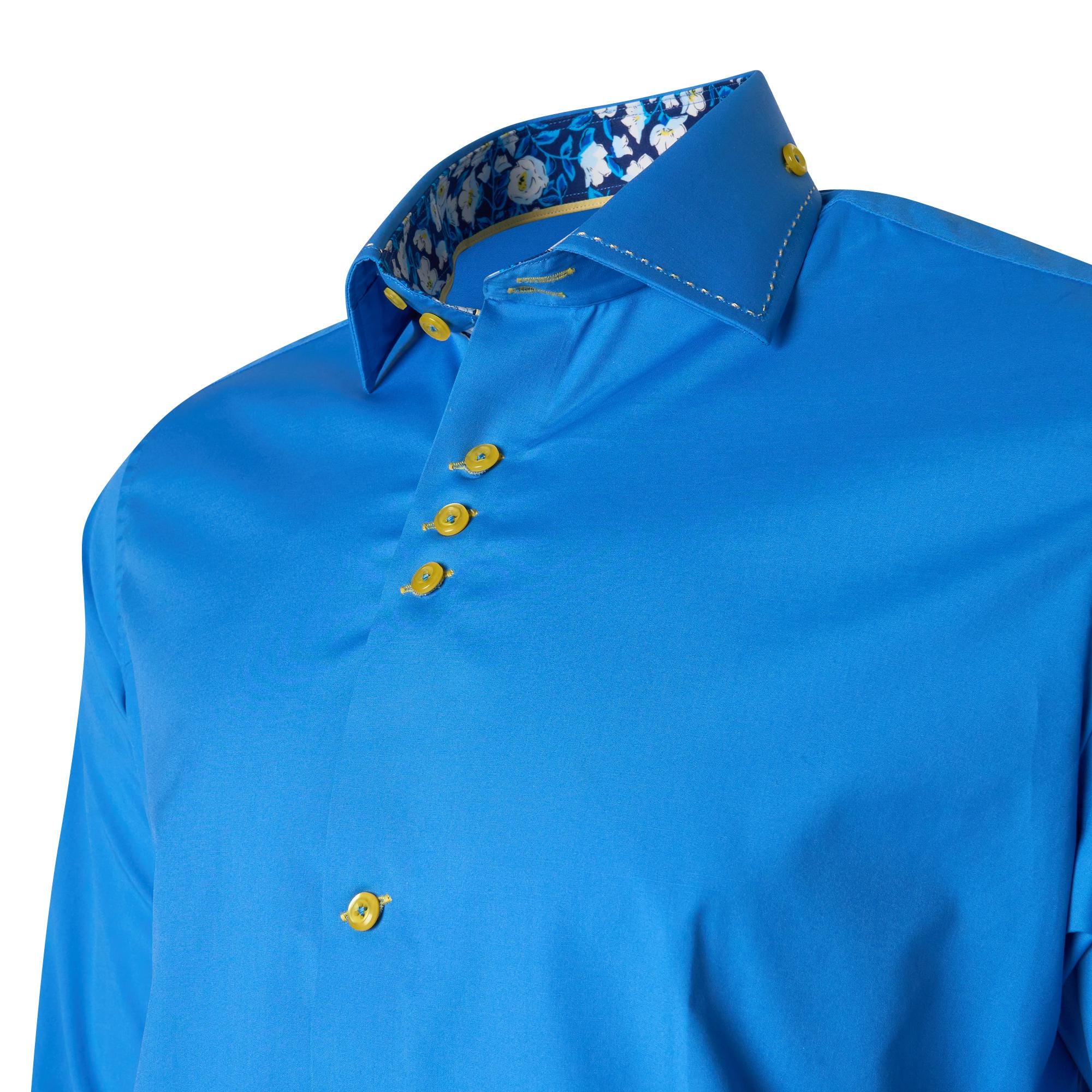 Men's Formal Shirt Men Italian Shirt Designer Great Quality Slim Fit Royal Blue