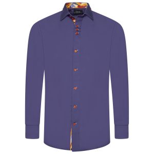 Men's Formal Shirt Men Italian Shirt Designer Great Quality Regular Fit Purple