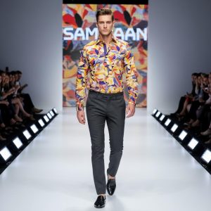 Men's Formal Shirt Men Italian Shirt Designer Great Quality Slim Fit Yellow