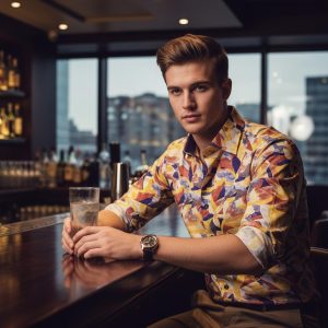 Men's Formal Shirt Men Italian Shirt Designer Great Quality Regular Fit Printed