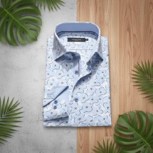 Men's Formal Shirt Men Italian Shirt Designer Great Quality Regular Fit Printed Floral