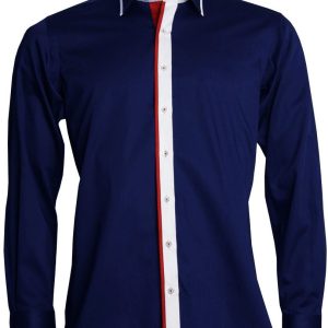 Men's Formal Shirt Men Italian Shirt Designer Regular Fit Great Quality Navy 10001